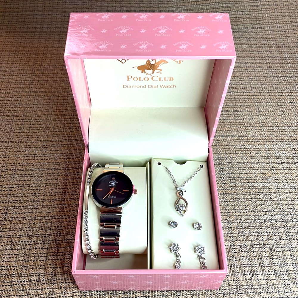 Beverly Hills Polo Club Diamond Watch Set